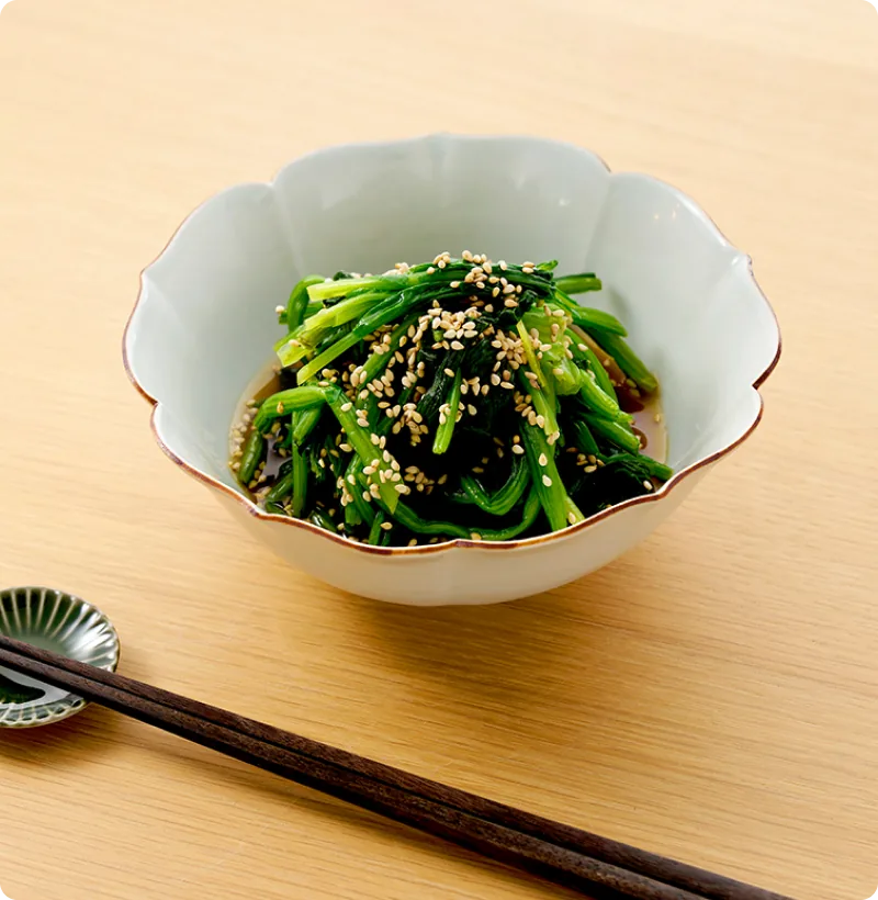 ホエイで作るほうれん草のお浸し